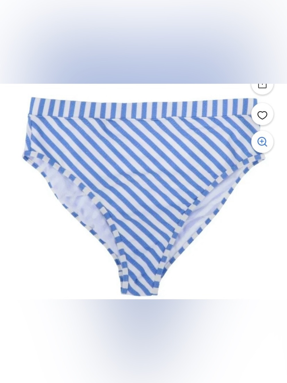 🆕 Jessica Simpson Women's High-Waisted Swim Bottoms Stripe. Size Large. NWT